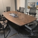 Espresso Boat Shape Boardroom Conference Table 96" x 48"